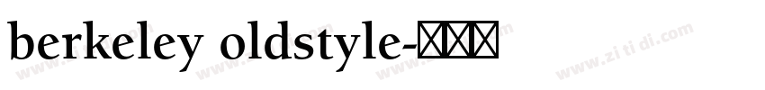 berkeley oldstyle字体转换